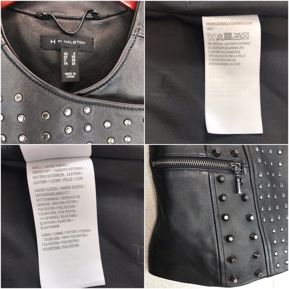 NWOT H by Halson studded moto leather jacket - Picture 4 of 8